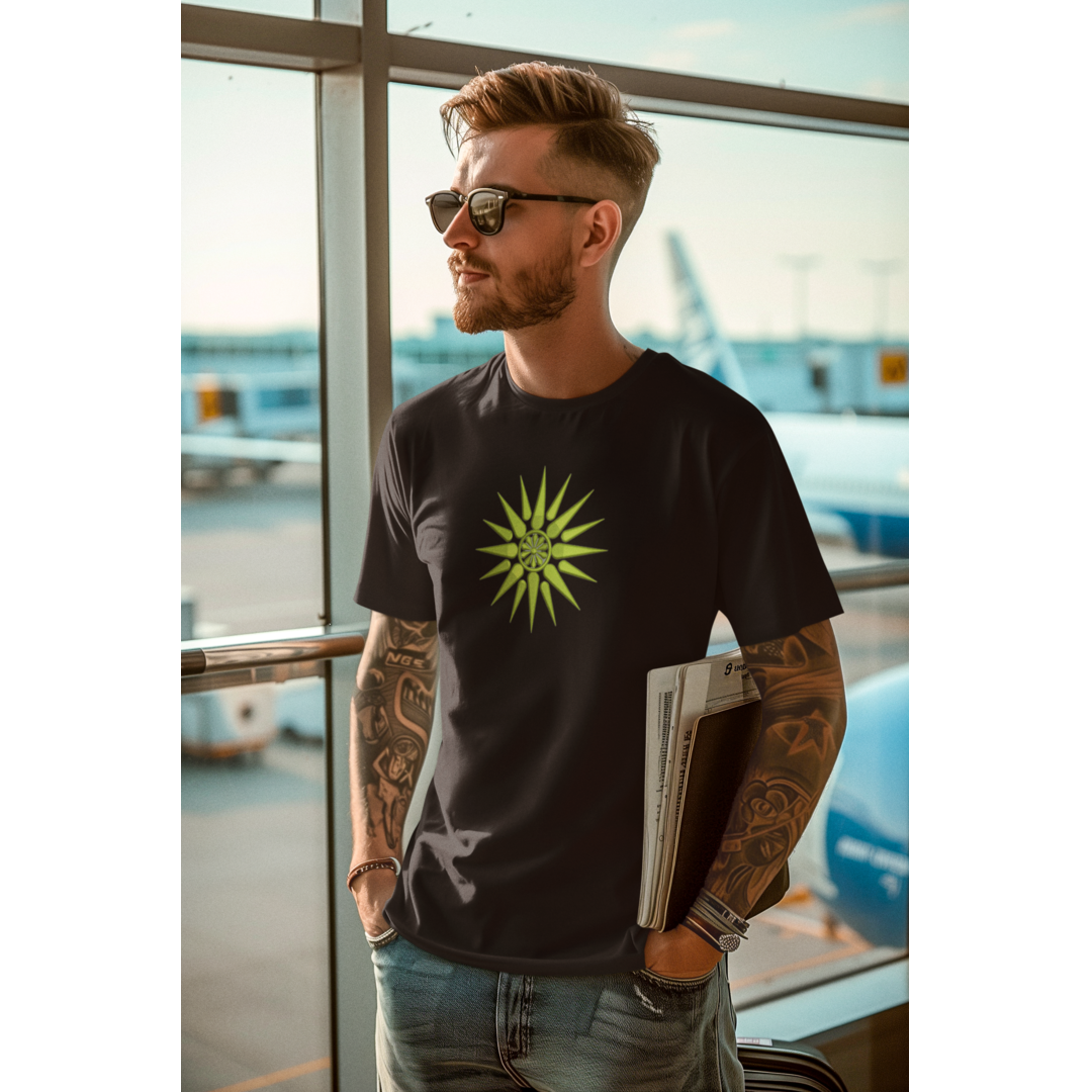 Embroidered T-shirt Vergina Sun Symbol
