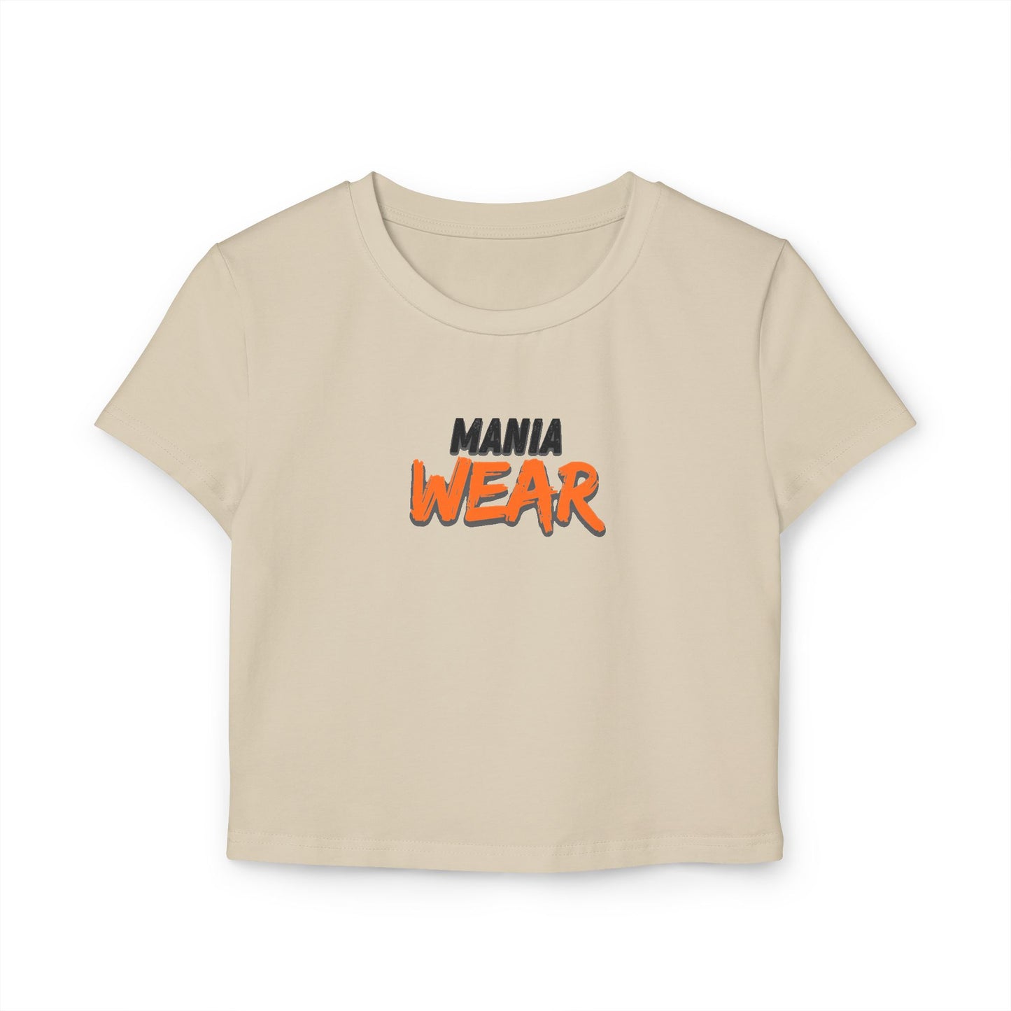 MANIA WEAR Trendy Women's Baby Tee, Casual Crop Top, Gift for Her