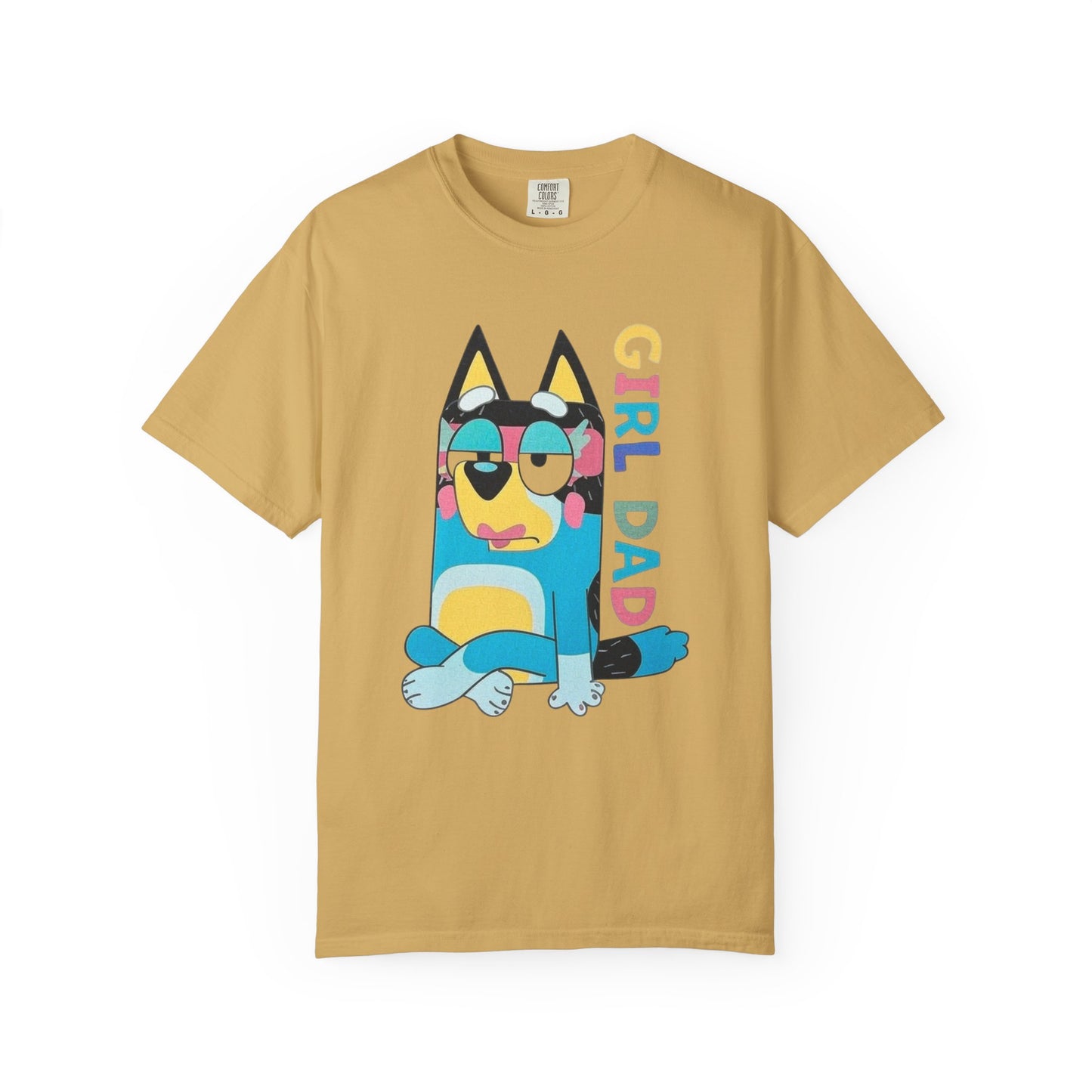 Colorful Girl Dad T-Shirt, Fun Dad Shirt, Unisex Tee for Dads, Cartoon Graphic Tee, Gift for Father's Day, Casual Wear