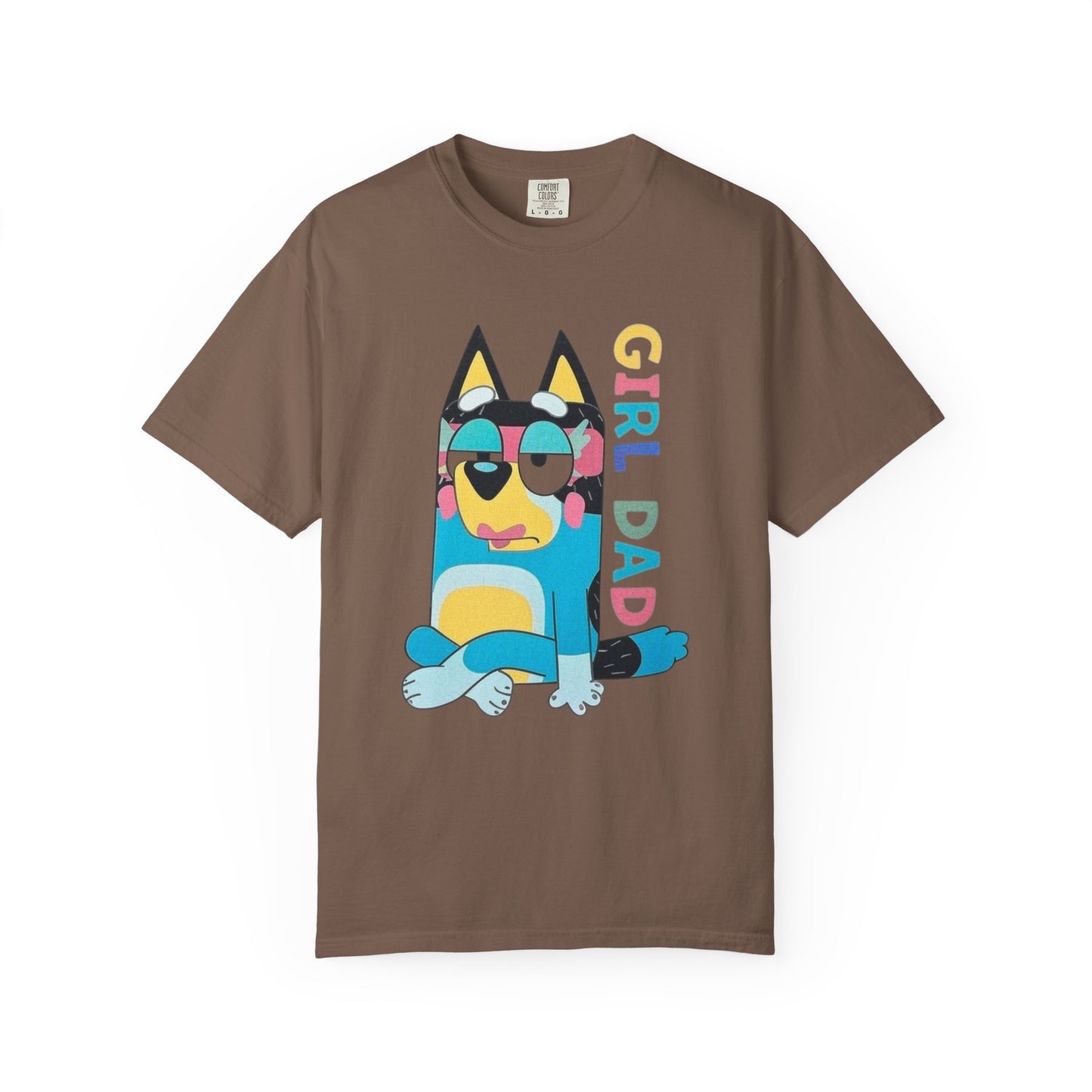 Colorful Girl Dad T-Shirt, Fun Dad Shirt, Unisex Tee for Dads, Cartoon Graphic Tee, Gift for Father's Day, Casual Wear