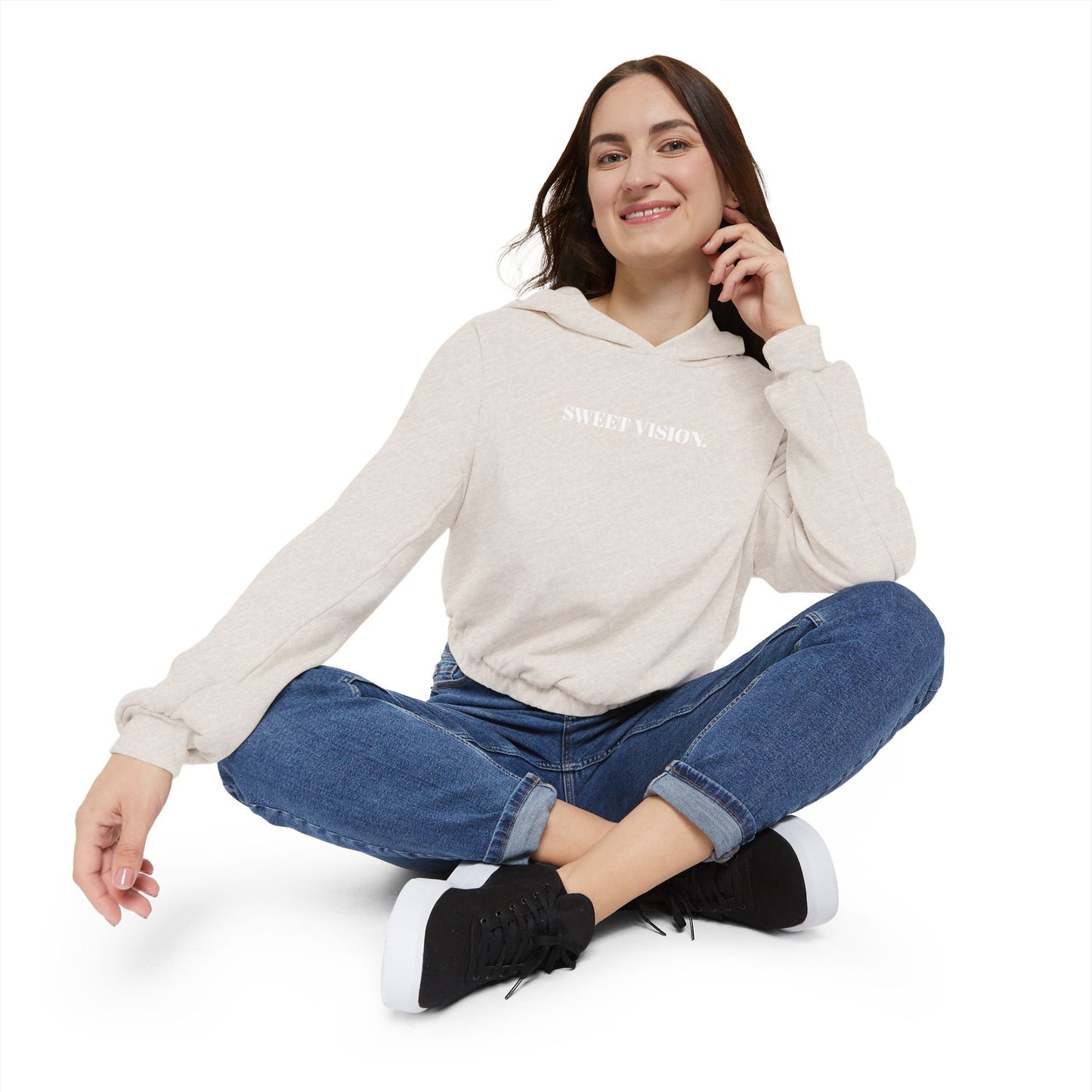 Sweet Vision Women’s Cinched Bottom Hoodie - Trendy Casual Wear