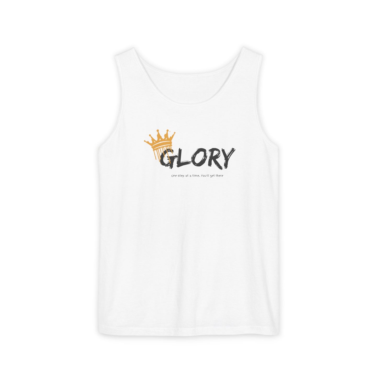 Glory Tank Top, Unisex Tank Top, Casual Summer Wear, Confidence Booster, Vacation Essential, Gift for Sports Lovers