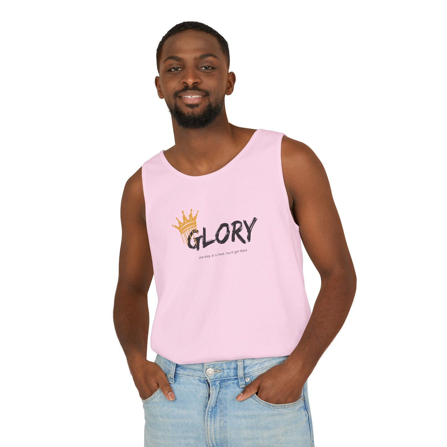 Glory Tank Top, Unisex Tank Top, Casual Summer Wear, Confidence Booster, Vacation Essential, Gift for Sports Lovers