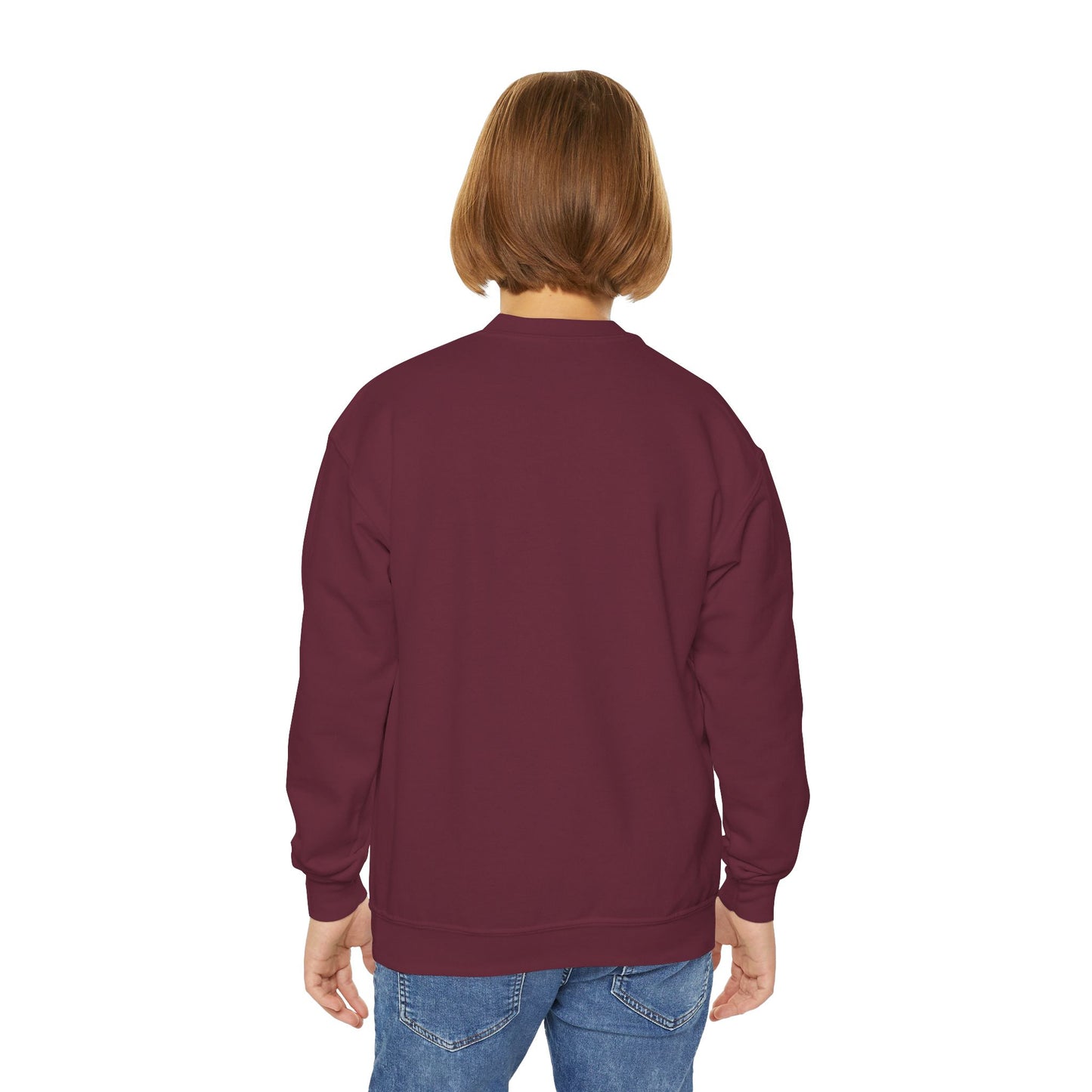 Kids Heart Design Sweatshirt- Cozy Crewneck for Everyday Wear, Girls Club