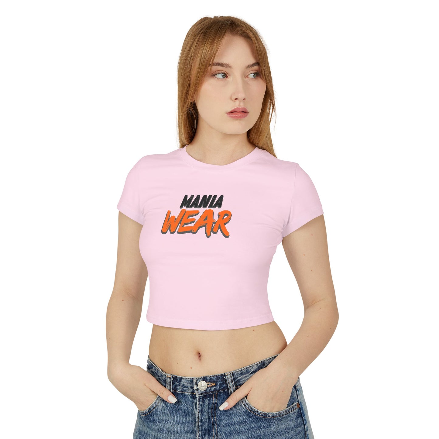 MANIA WEAR Trendy Women's Baby Tee, Casual Crop Top, Gift for Her