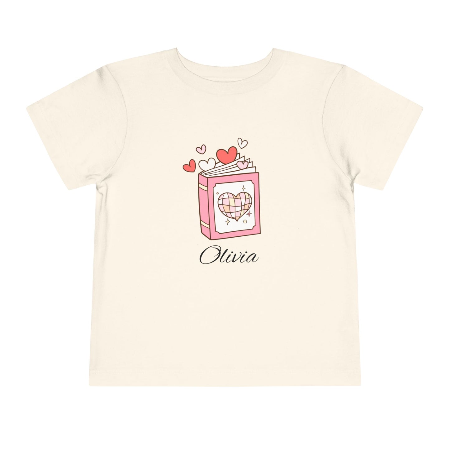 Sweet Love Heart Toddler Tee, Cute Gift for Kids, Valentine's Day Apparel, Toddler's Short Sleeve Shirt, Personalized T-Shirt