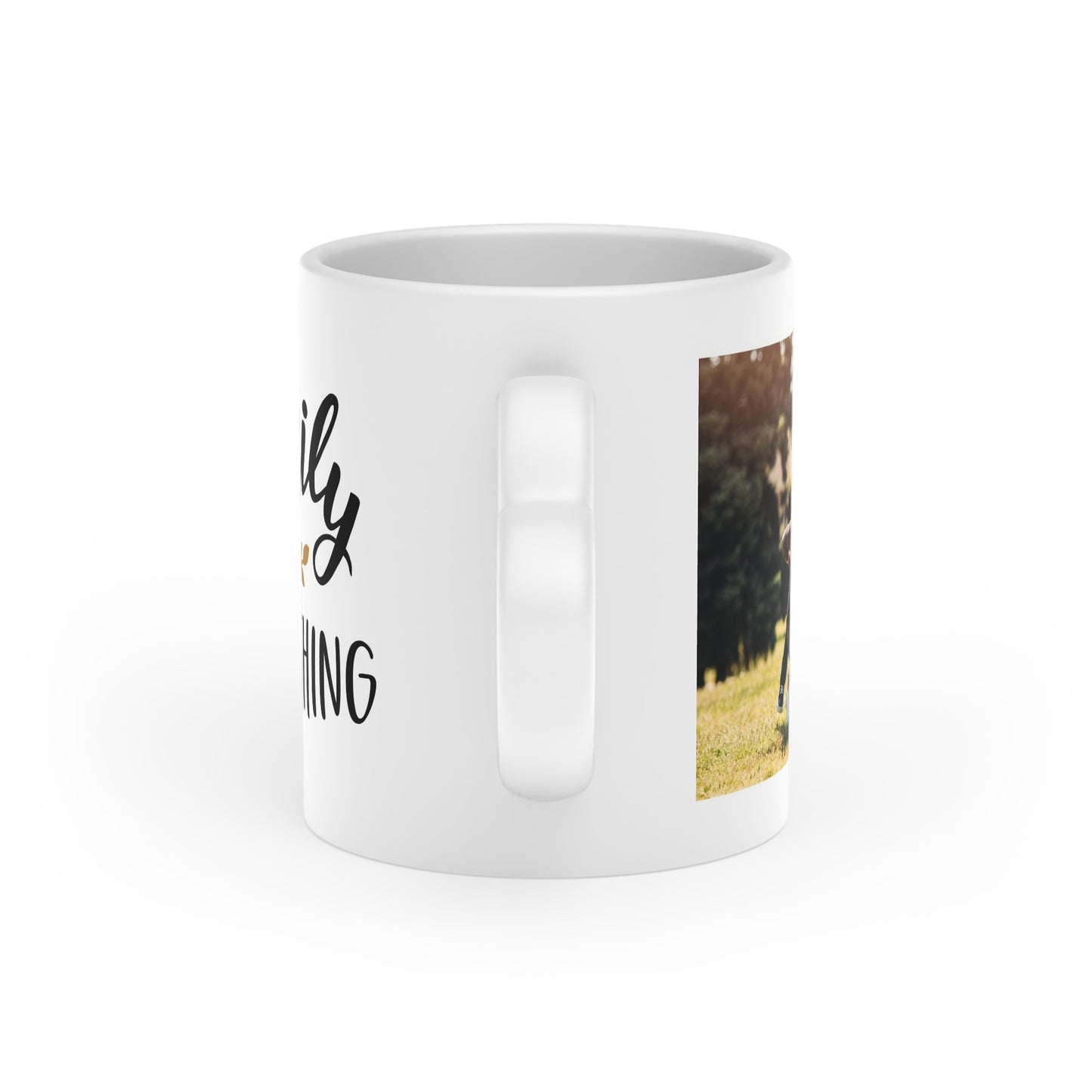 Heart-Shaped Mug, Custom mug, Custom picture, Family is everything