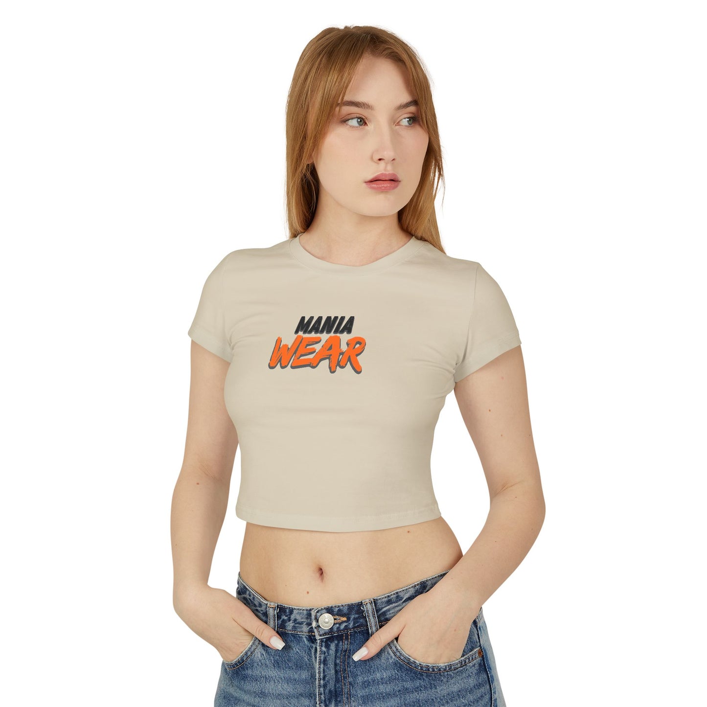 MANIA WEAR Trendy Women's Baby Tee, Casual Crop Top, Gift for Her