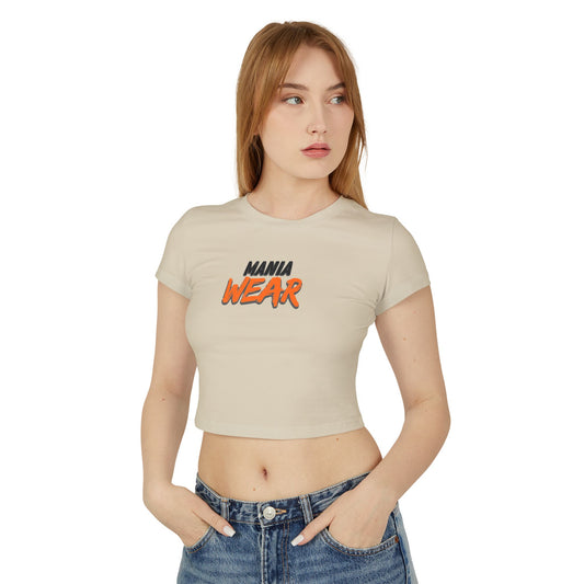 MANIA WEAR Trendy Women's Baby Tee, Casual Crop Top, Gift for Her