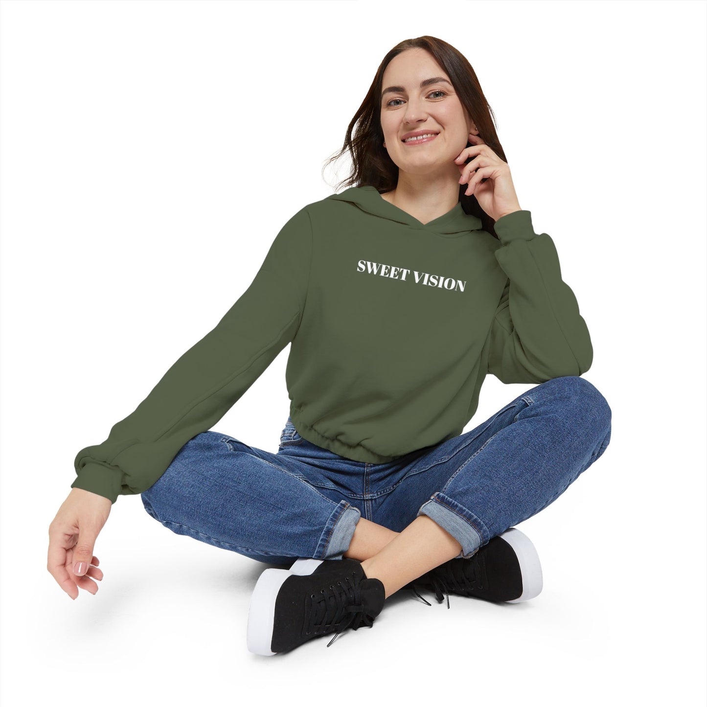 Sweet Vision Women’s Cinched Bottom Hoodie - Trendy Casual Wear