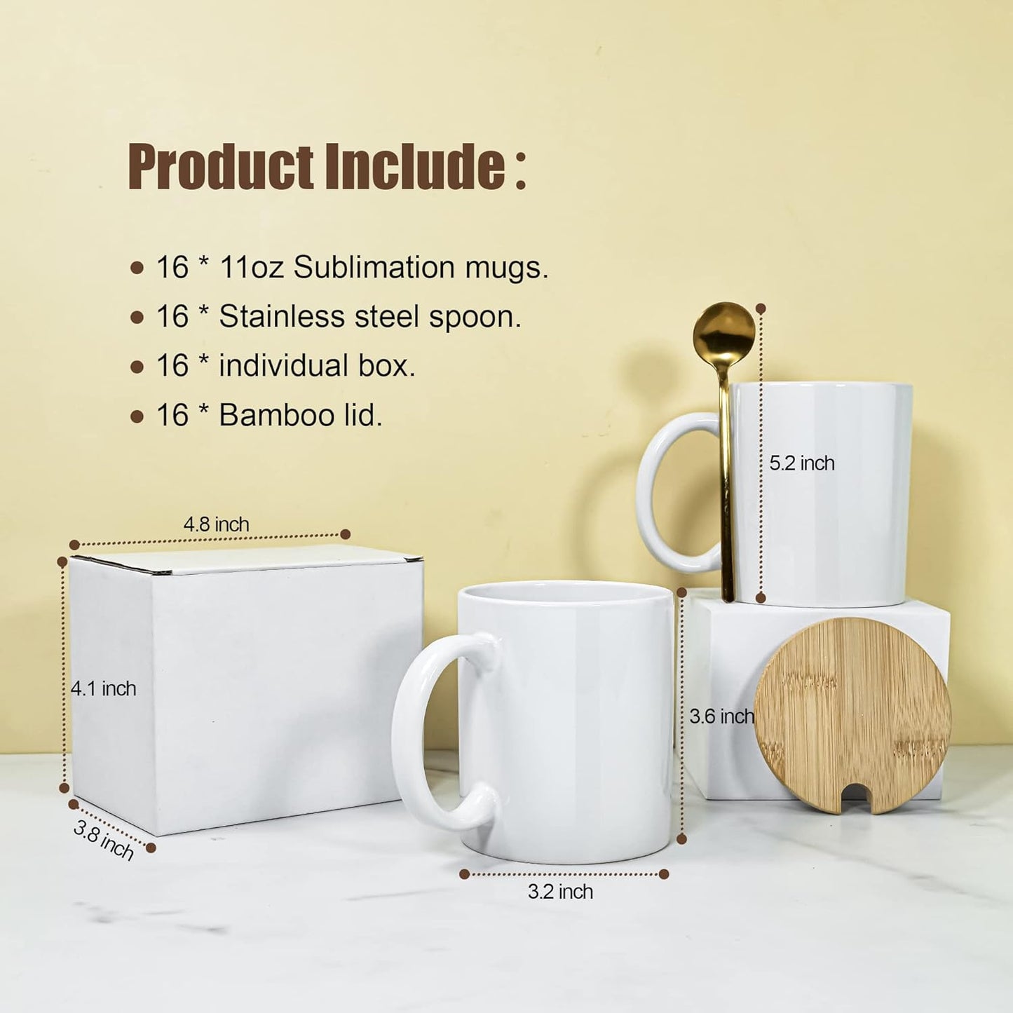 Heart-Shaped Mug, mug with lid and spoon, heart handle Sublimation mug