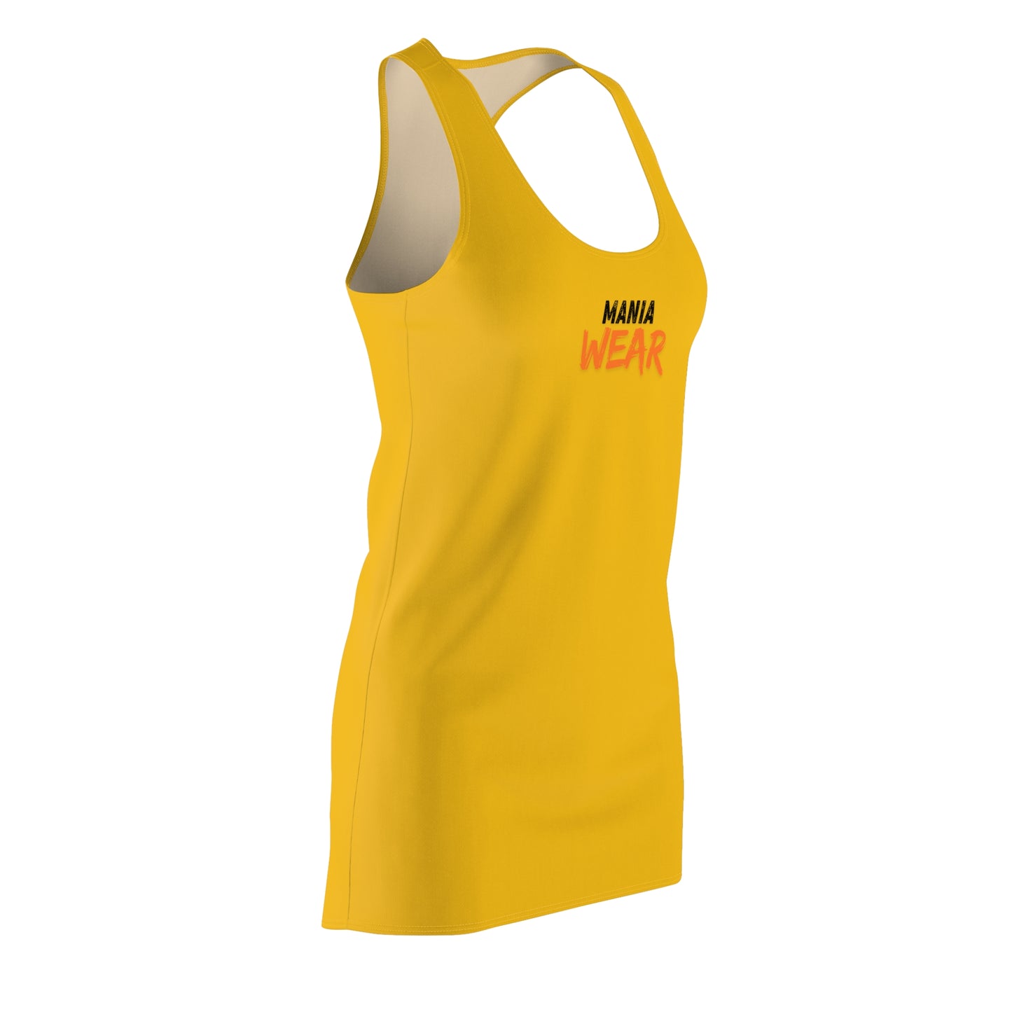 Vibrant Racerback Dress with 'MANIA WEAR' Design - Casual Fashion for Summer, Beach Days, Festivals, and Everyday Wear