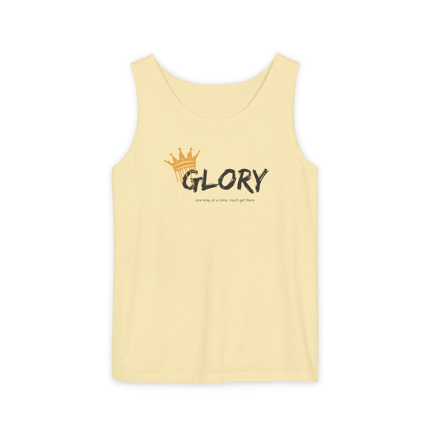 Glory Tank Top, Unisex Tank Top, Casual Summer Wear, Confidence Booster, Vacation Essential, Gift for Sports Lovers