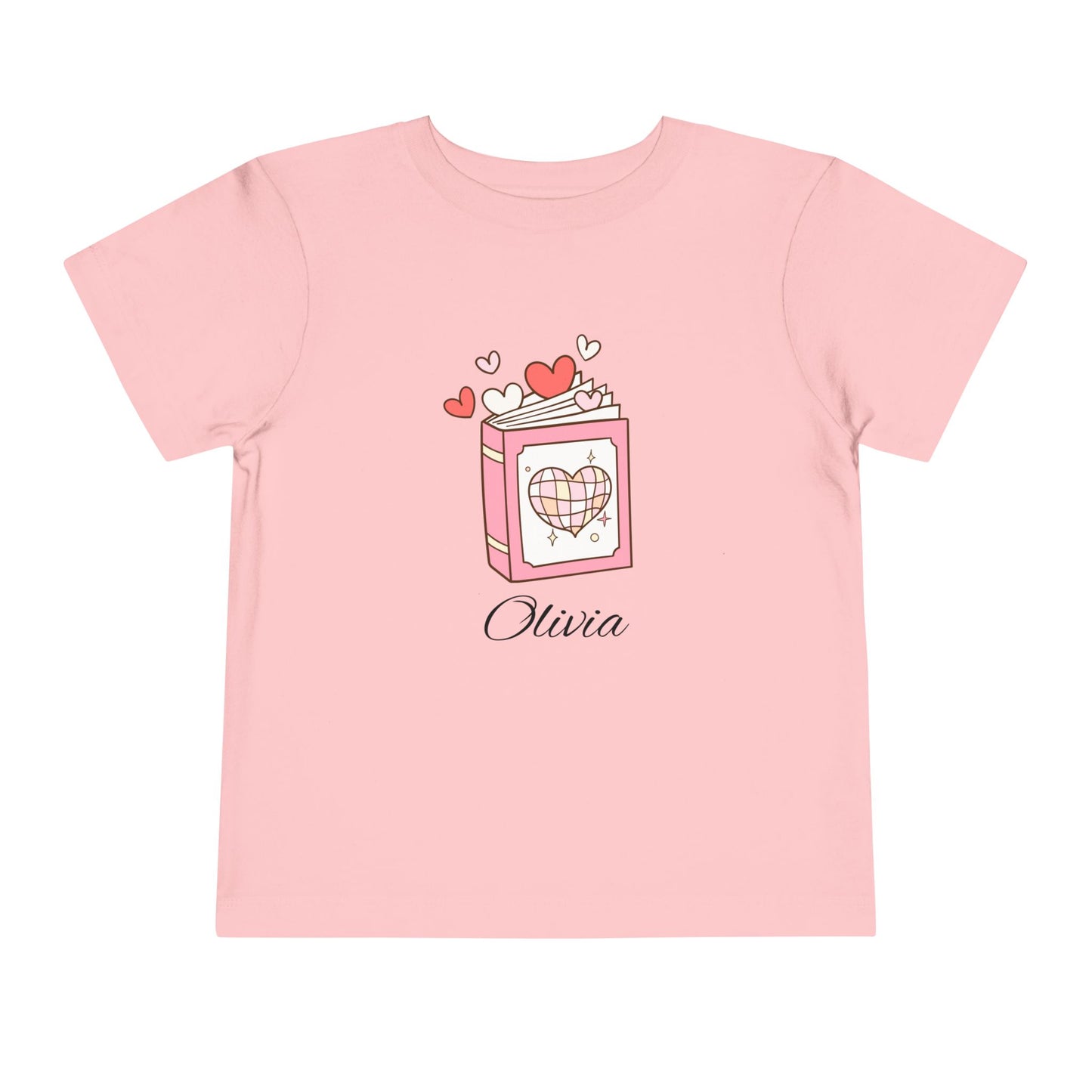 Sweet Love Heart Toddler Tee, Cute Gift for Kids, Valentine's Day Apparel, Toddler's Short Sleeve Shirt, Personalized T-Shirt