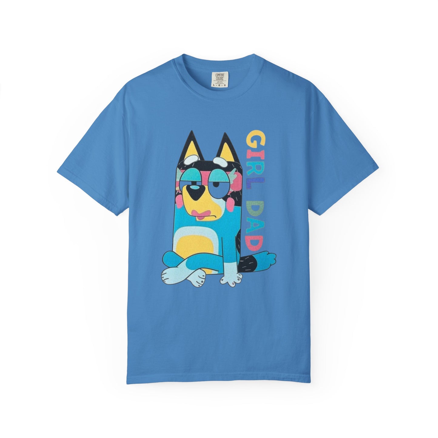 Colorful Girl Dad T-Shirt, Fun Dad Shirt, Unisex Tee for Dads, Cartoon Graphic Tee, Gift for Father's Day, Casual Wear