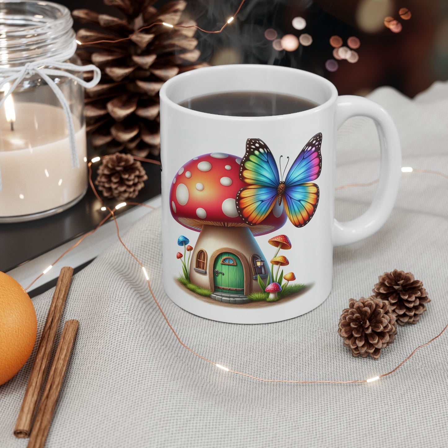 Mug, Ceramic Mug, (11oz), Mushrooms mug, Custom mug
