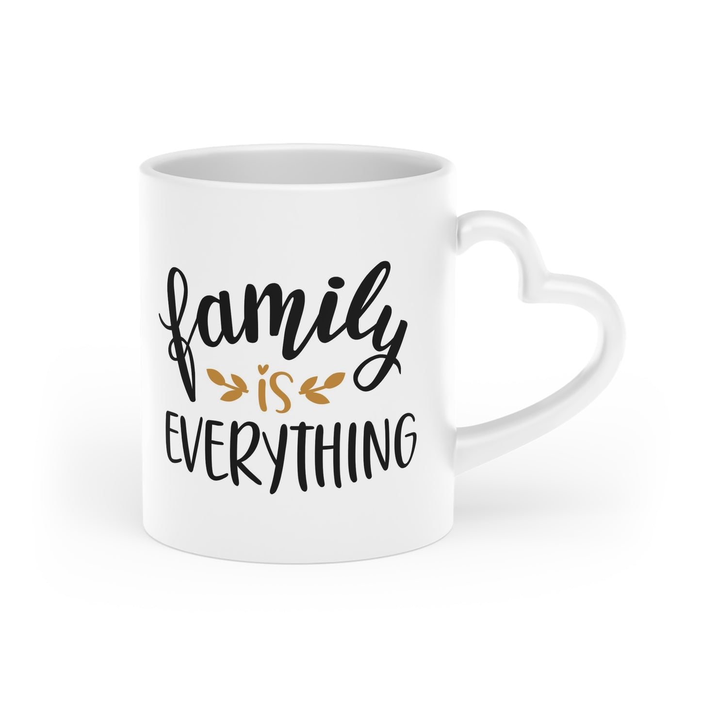 Heart-Shaped Mug, Custom mug, Custom picture, Family is everything