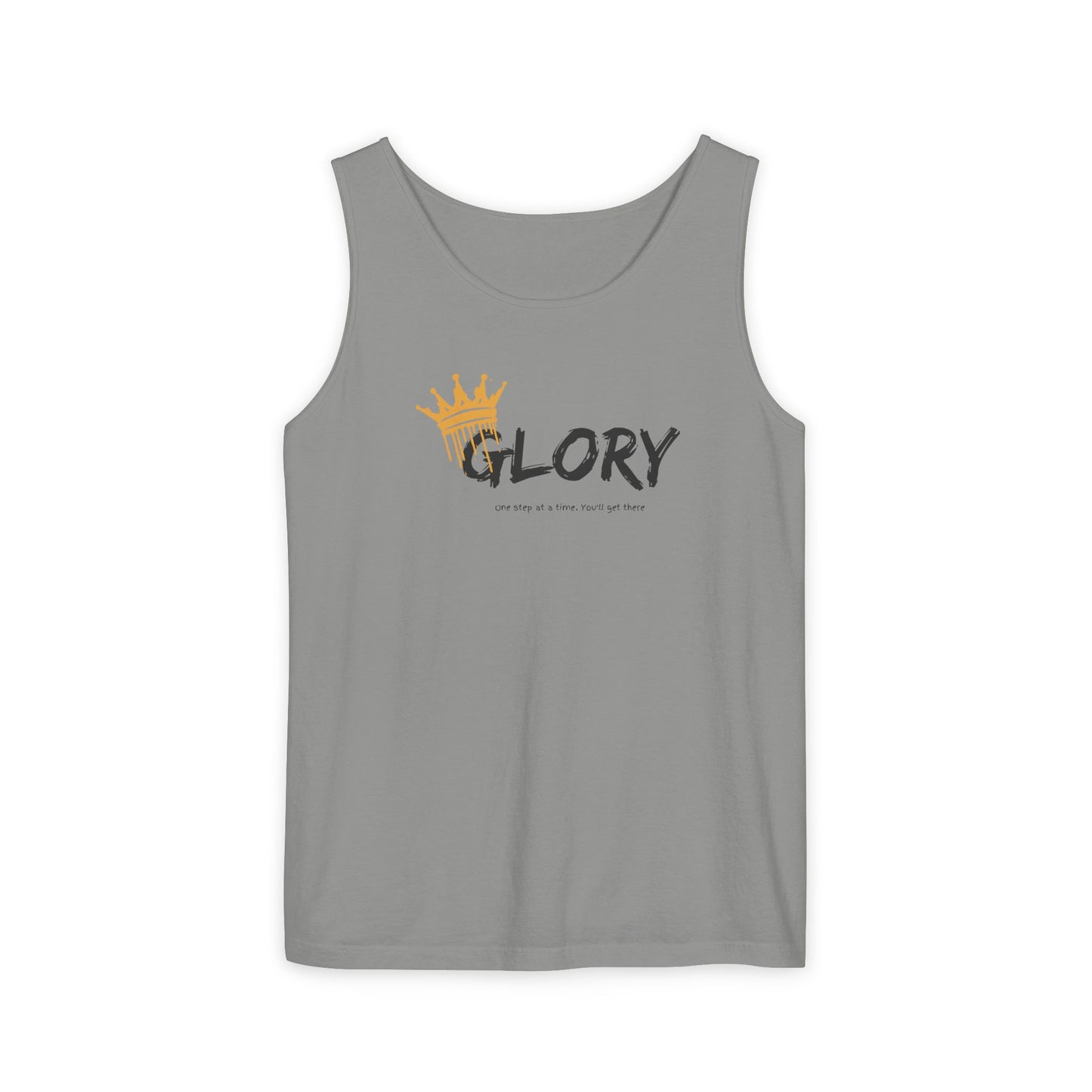 Glory Tank Top, Unisex Tank Top, Casual Summer Wear, Confidence Booster, Vacation Essential, Gift for Sports Lovers