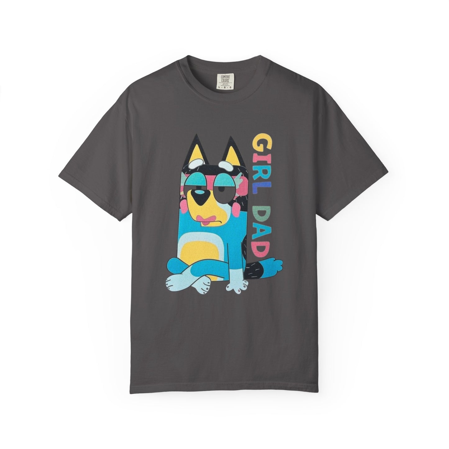 Colorful Girl Dad T-Shirt, Fun Dad Shirt, Unisex Tee for Dads, Cartoon Graphic Tee, Gift for Father's Day, Casual Wear