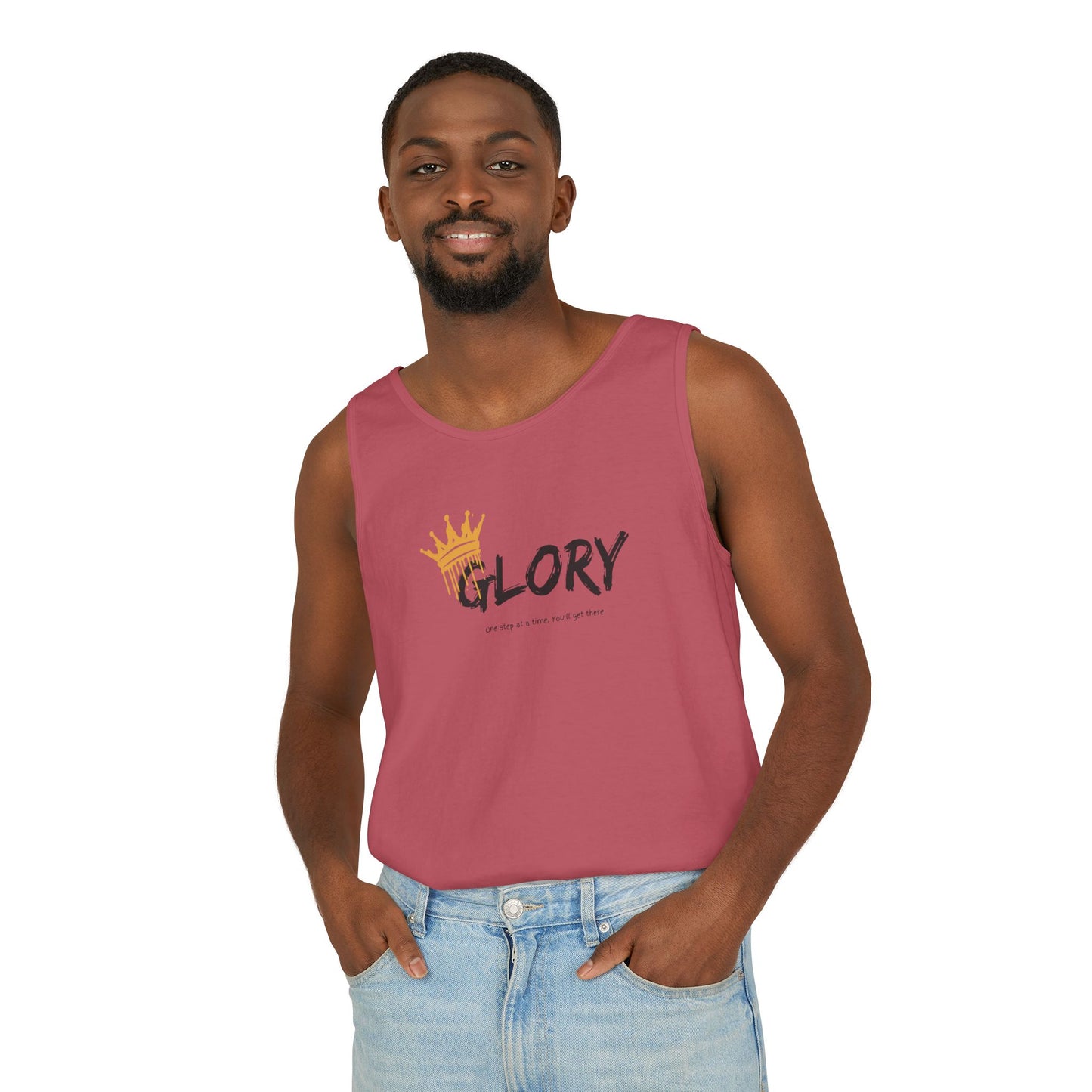 Glory Tank Top, Unisex Tank Top, Casual Summer Wear, Confidence Booster, Vacation Essential, Gift for Sports Lovers
