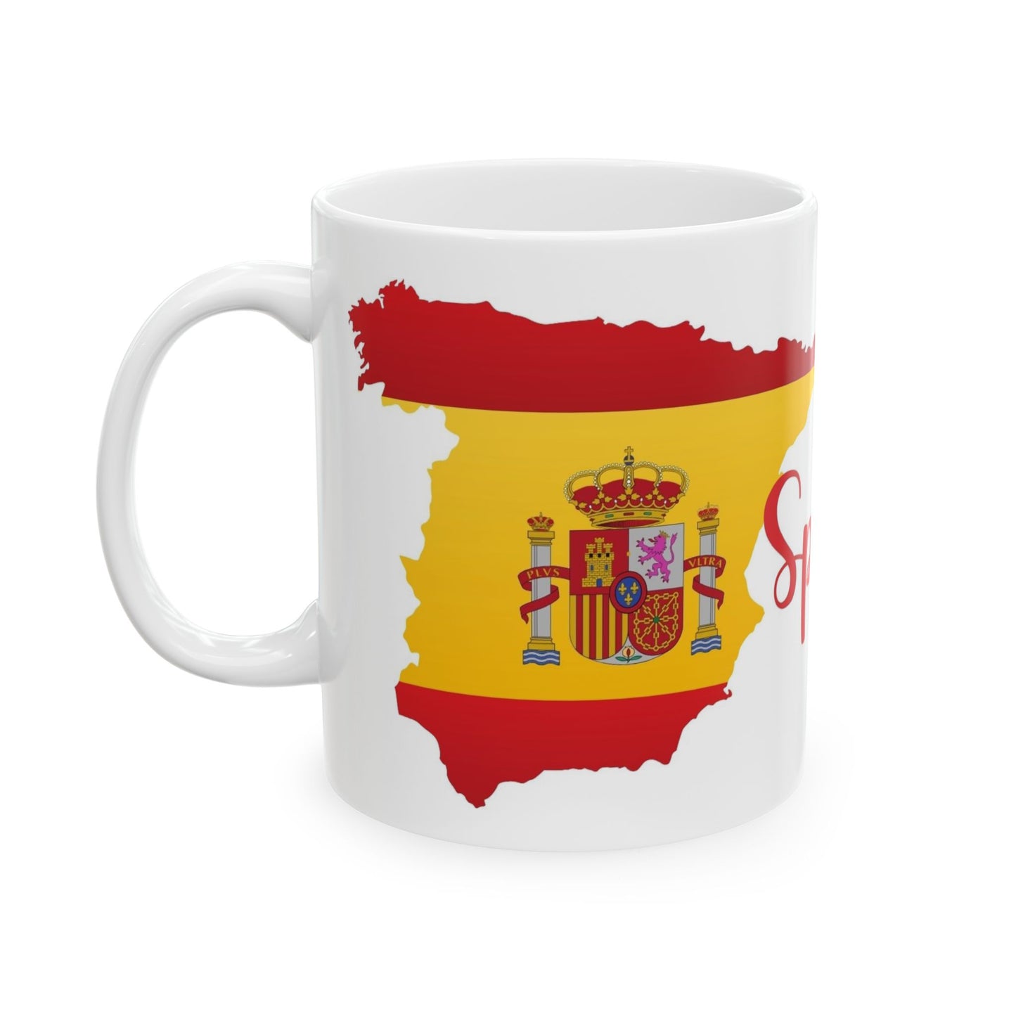 Spain Map Flag Coffee Mug – 11oz Ceramic Cup | Perfect Birthday Gift for Spain Lovers