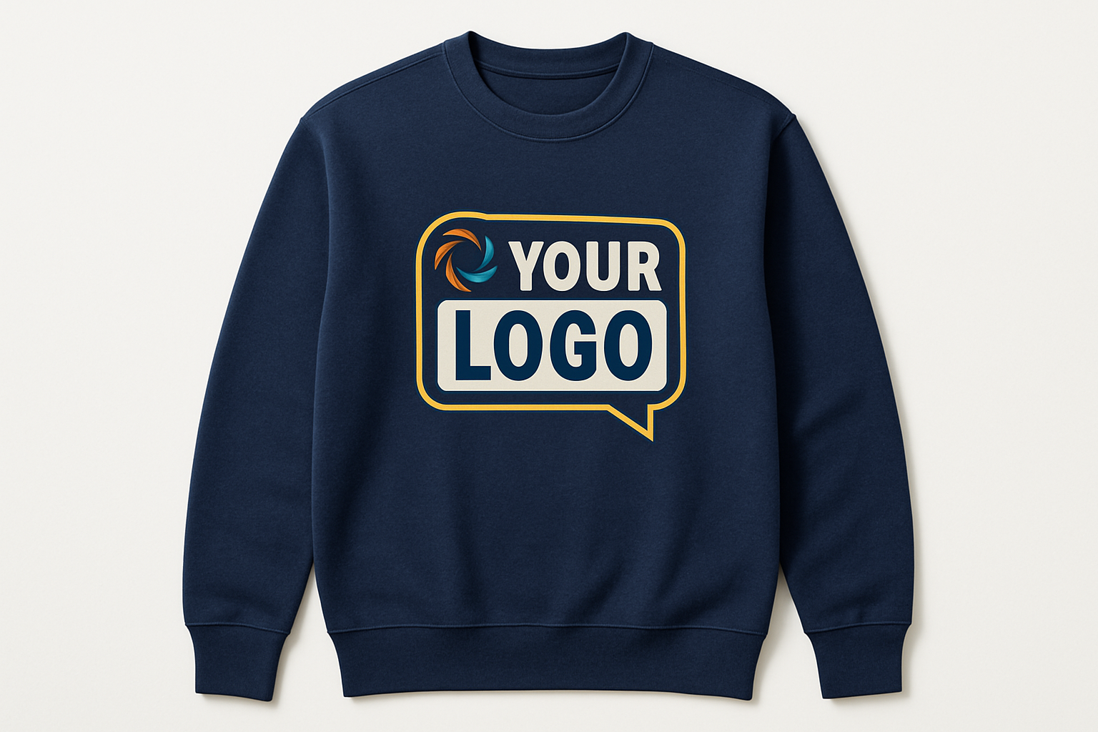 Custom Printed Sweatshirt – Personalized Logo, Front
