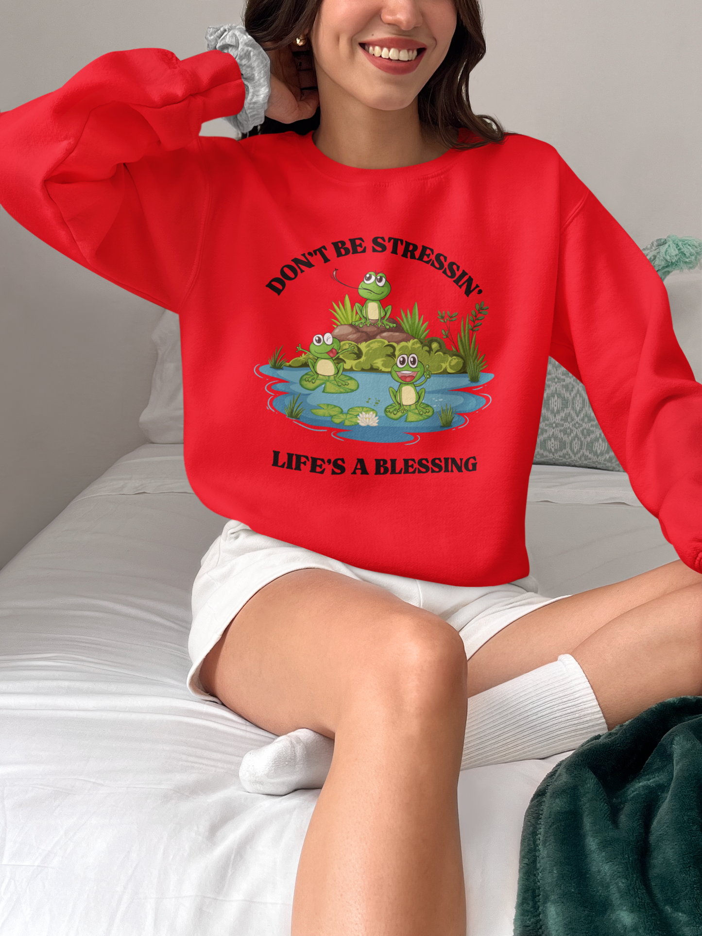 “Don’t Be Stressing'' – Life’s a Blessing” Sweatshirt