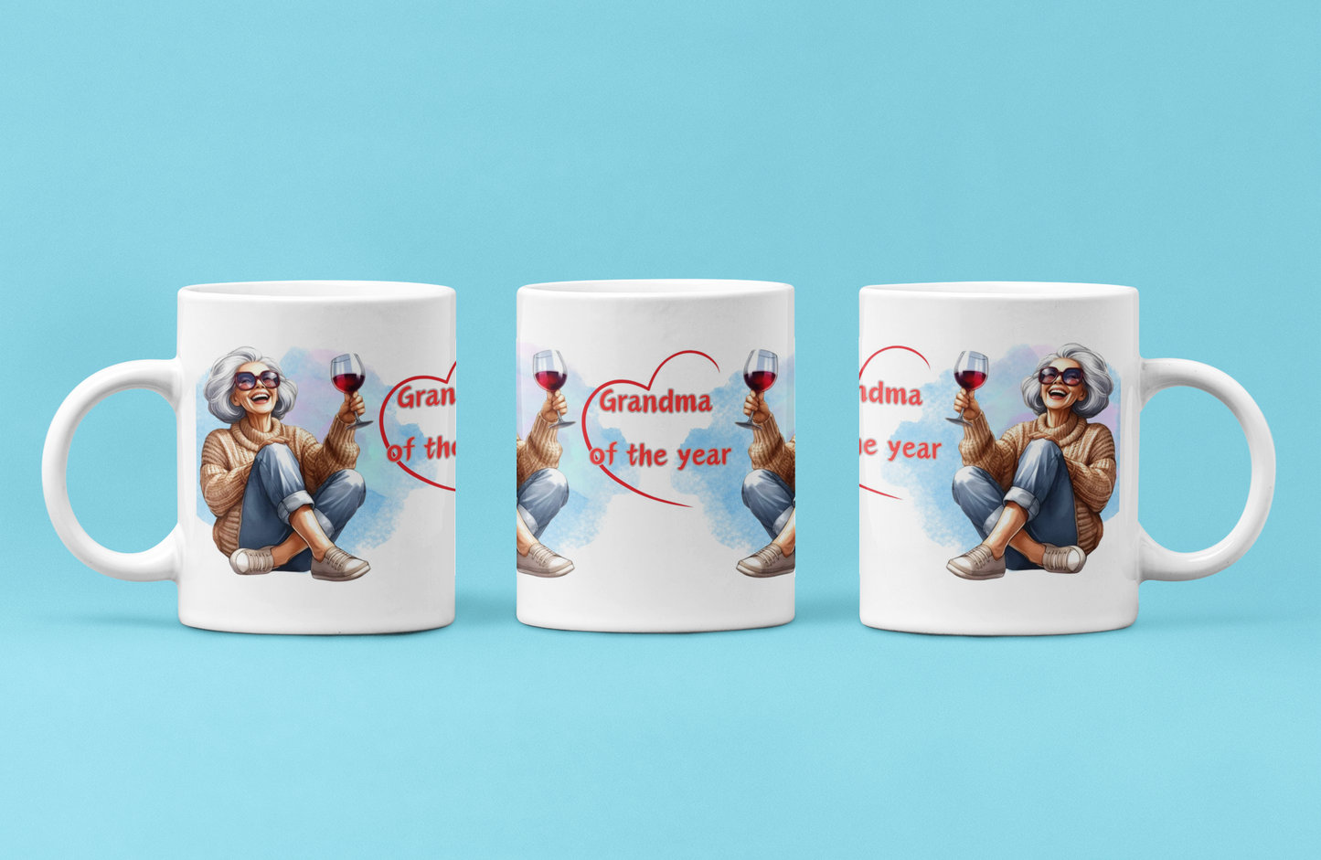 Grandma of the year, sublimation mug, perfect gift, 11oz