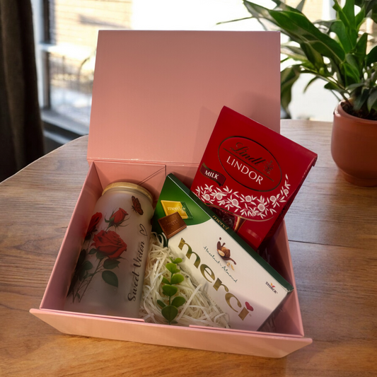Custom name Gift box, sublimation frosted glass cup 16oz, red roses. Just for you