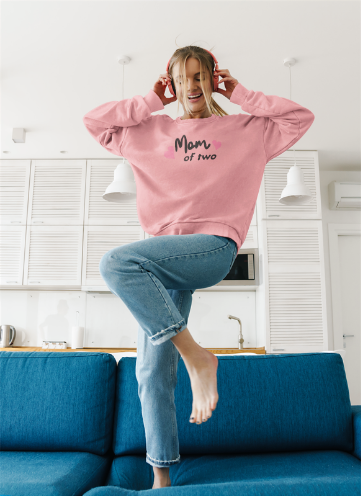 Mom of two, Unisex Heavy Blend™ Crewneck Sweatshirt, Mother's Day