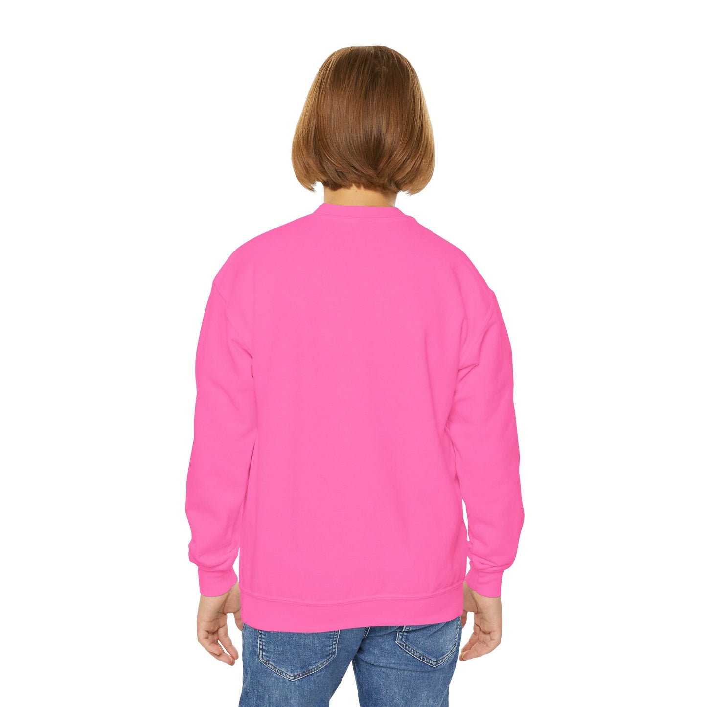 Kids Heart Design Sweatshirt- Cozy Crewneck for Everyday Wear, Girls Club