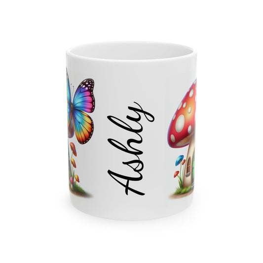 Mug, Ceramic Mug, (11oz), Mushrooms mug, Custom mug