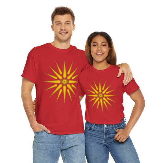 Unisex Heavy Cotton Tee, Macedonian star, Vergina star