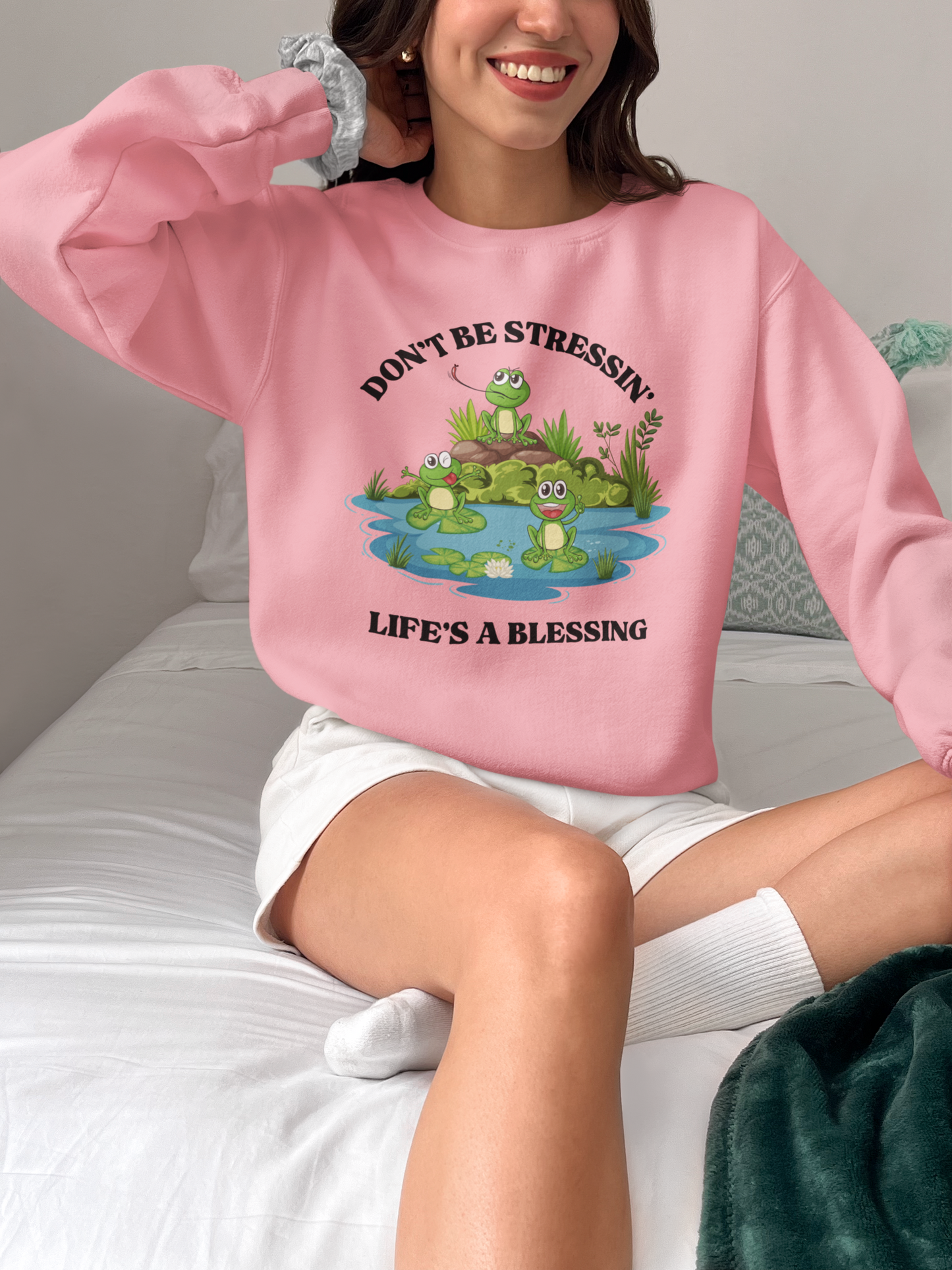 “Don’t Be Stressing'' – Life’s a Blessing” Sweatshirt